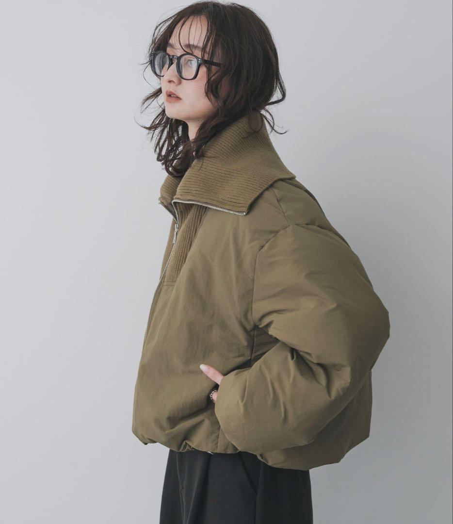 ビッグカラーショートパフジャケット