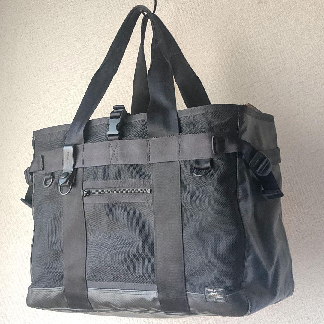 【超大容量】PORTER ヒート トートバッグ 横43cm マチ20cm 黒
