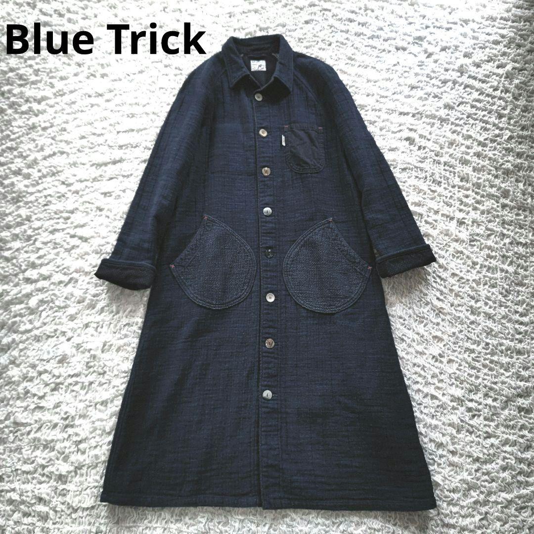 ✨美品✨Blue Trick　日本製　インディゴ　ショップコート　M 楽天市場】Blue Trick / ブルートリック | メンズ 剣道生地 ロング