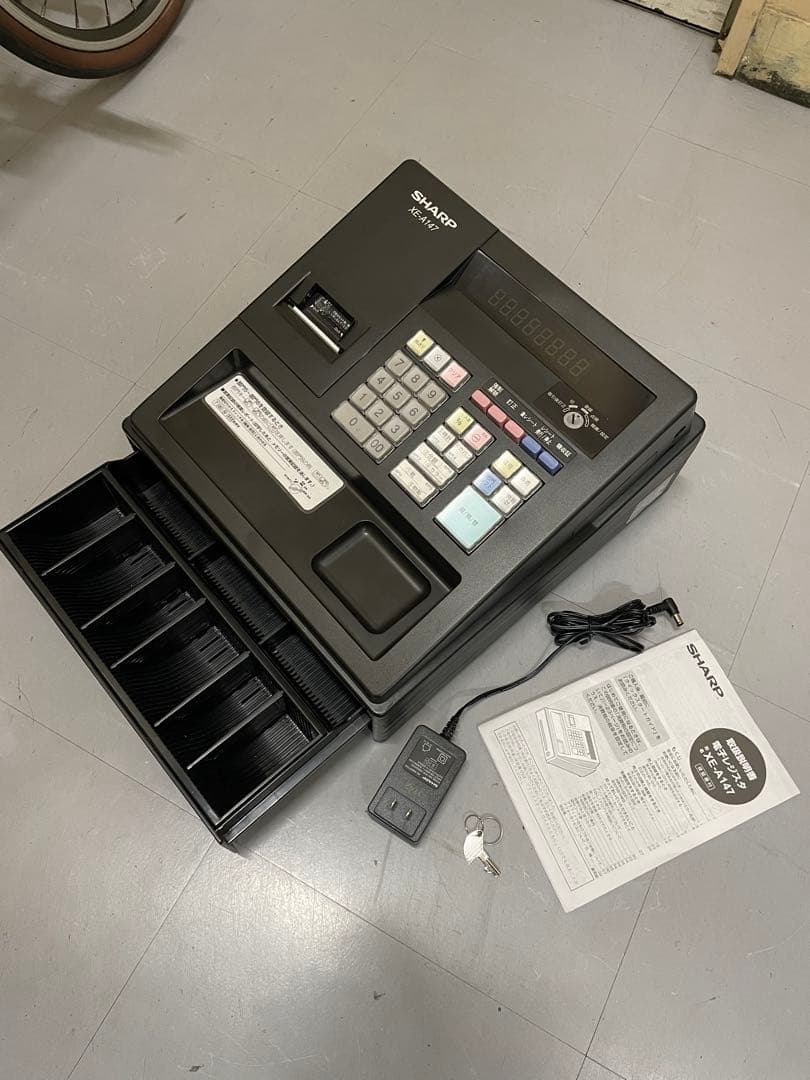 [動作品・念のためジャンクで] SHARP レジスター XE-A147 ブラック