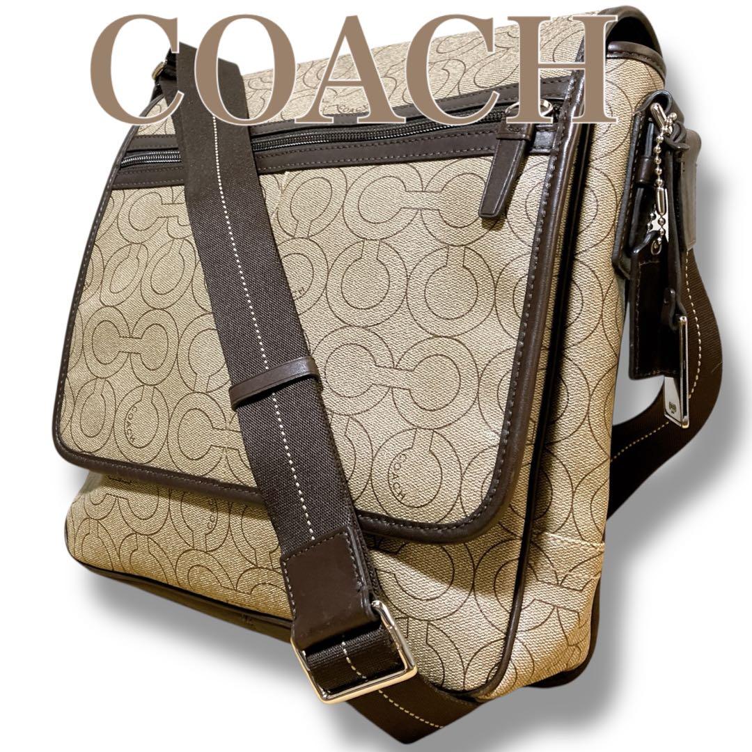 コーチ 良品 オプアート 斜め掛け可 PVC メッセンジャーバッグ ベージュ 楽天市場】【バッグ】COACH コーチ ショルダーバッグ メッセンジャー