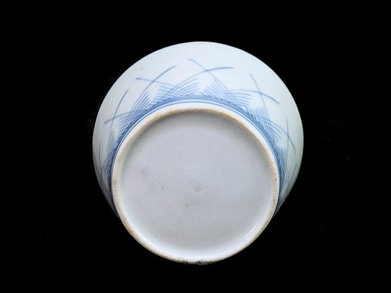 古伊万里 染付 桧垣草紋の図 蕎麦猪口 江戸期 080AS-CDf - メルカリ