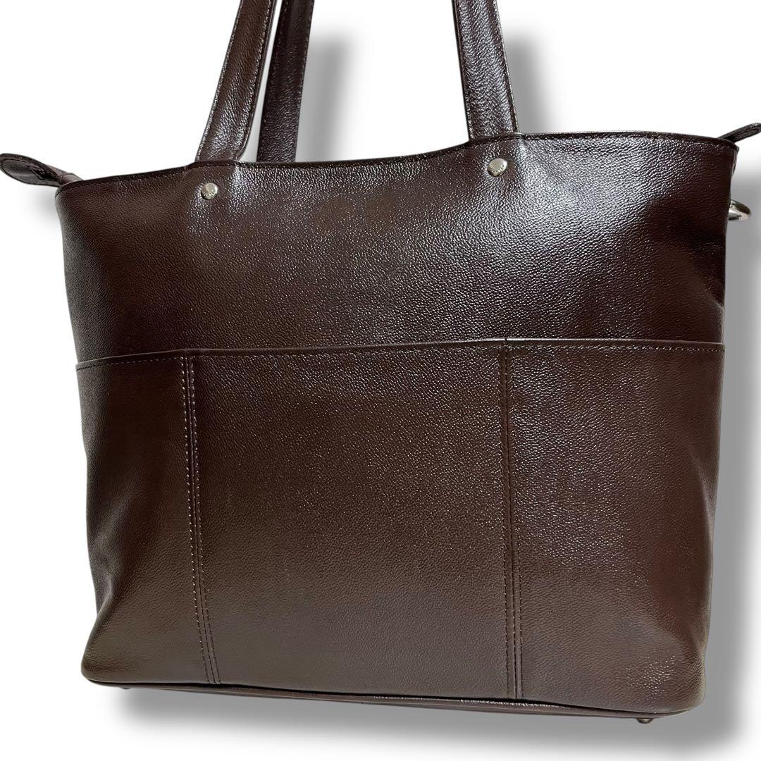 美品 ポーター リンク レザー トートバッグ S 同素材 ポーチ付き