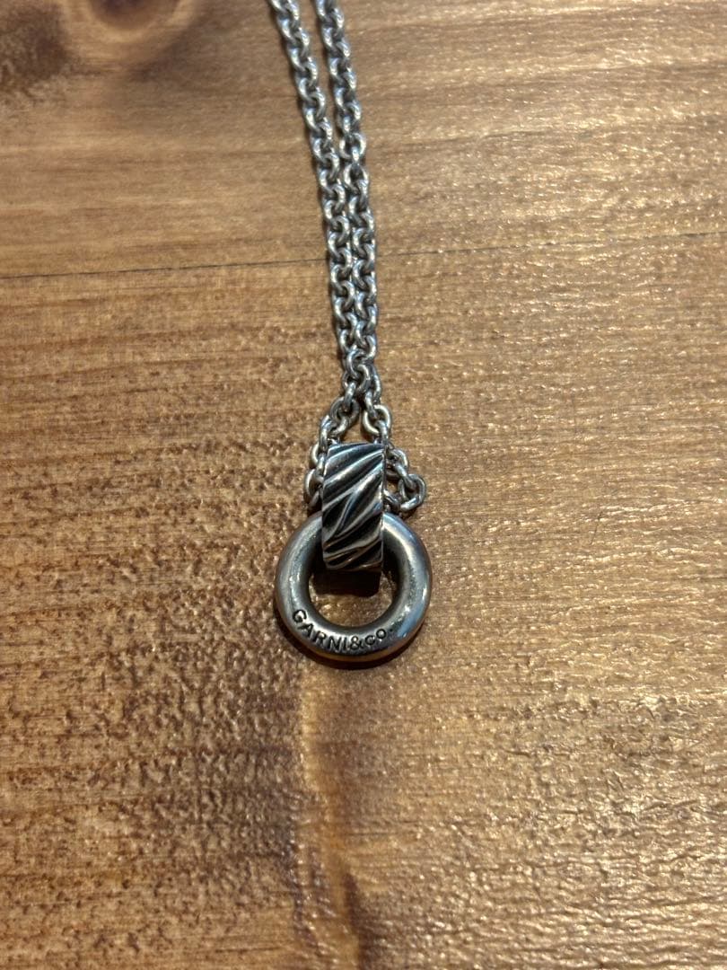 ビ*し様 GARNI ダブルリング ネックレス　廃盤