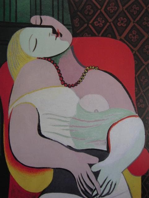 パブロ・ピカソ、夢、希少な額装用画集より、新品高級額装付、状態良好