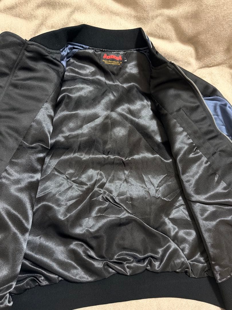 未使用 SKAJAN ライオン 限定 スカジャン unisex 美品 navy - メルカリ