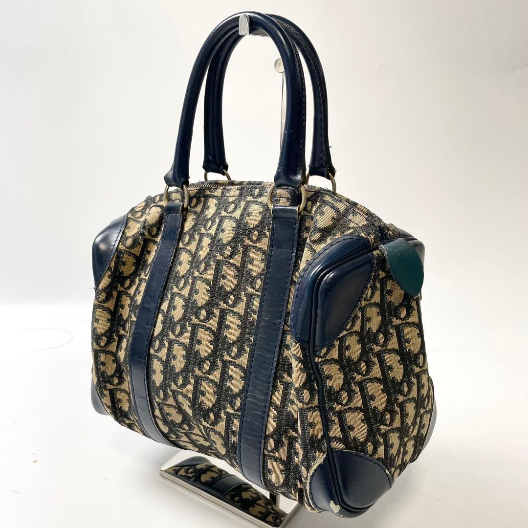 Dior トロッター　キャンバス　ハンド　ミニボストンバッグ　ネイビー