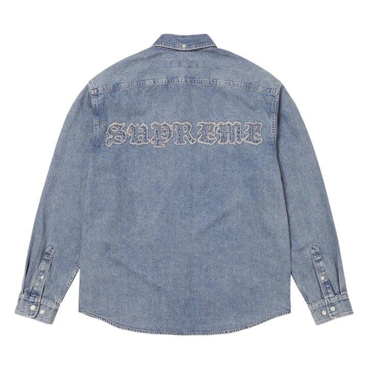 トップス Supreme Applique Denim Shirt Indigo 25fw