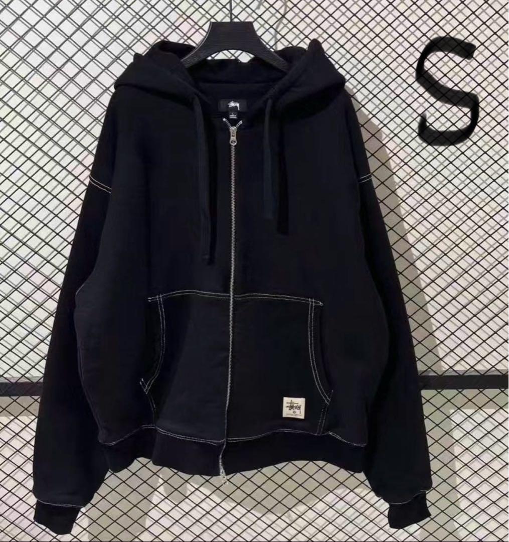 【極美品】Stussy DOUBLE FACE zip hoodie Sサイズ Stüssy: Double Face Label Zip Hoodie (Navy) | DSMNY E-SHOP