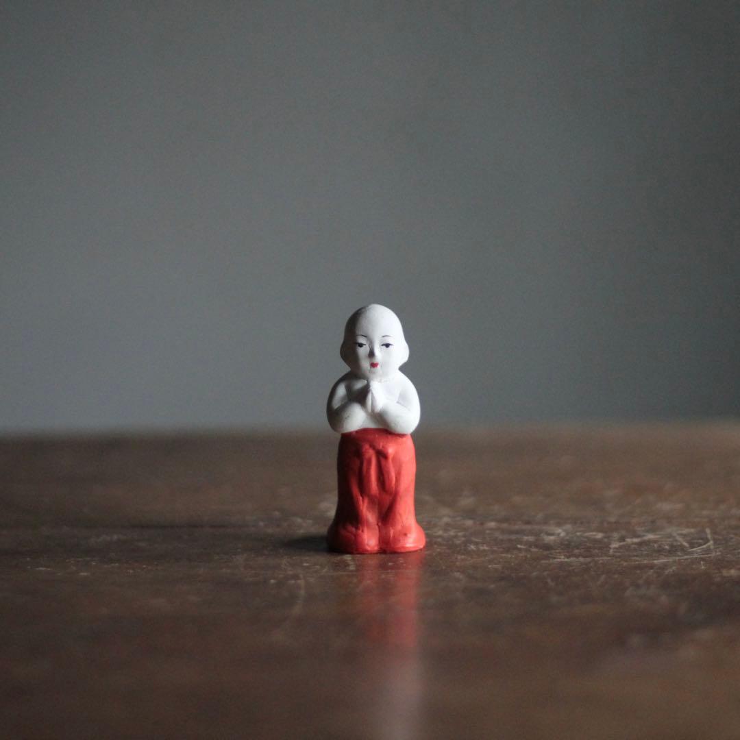 土人形 奉開眼 聖徳太子二歳像 四天王寺 箱なし 古道具 アンティーク オブジェ 土人形 奉開眼 聖徳太子二歳像 四天王寺 古道具 アンティーク オブジェ