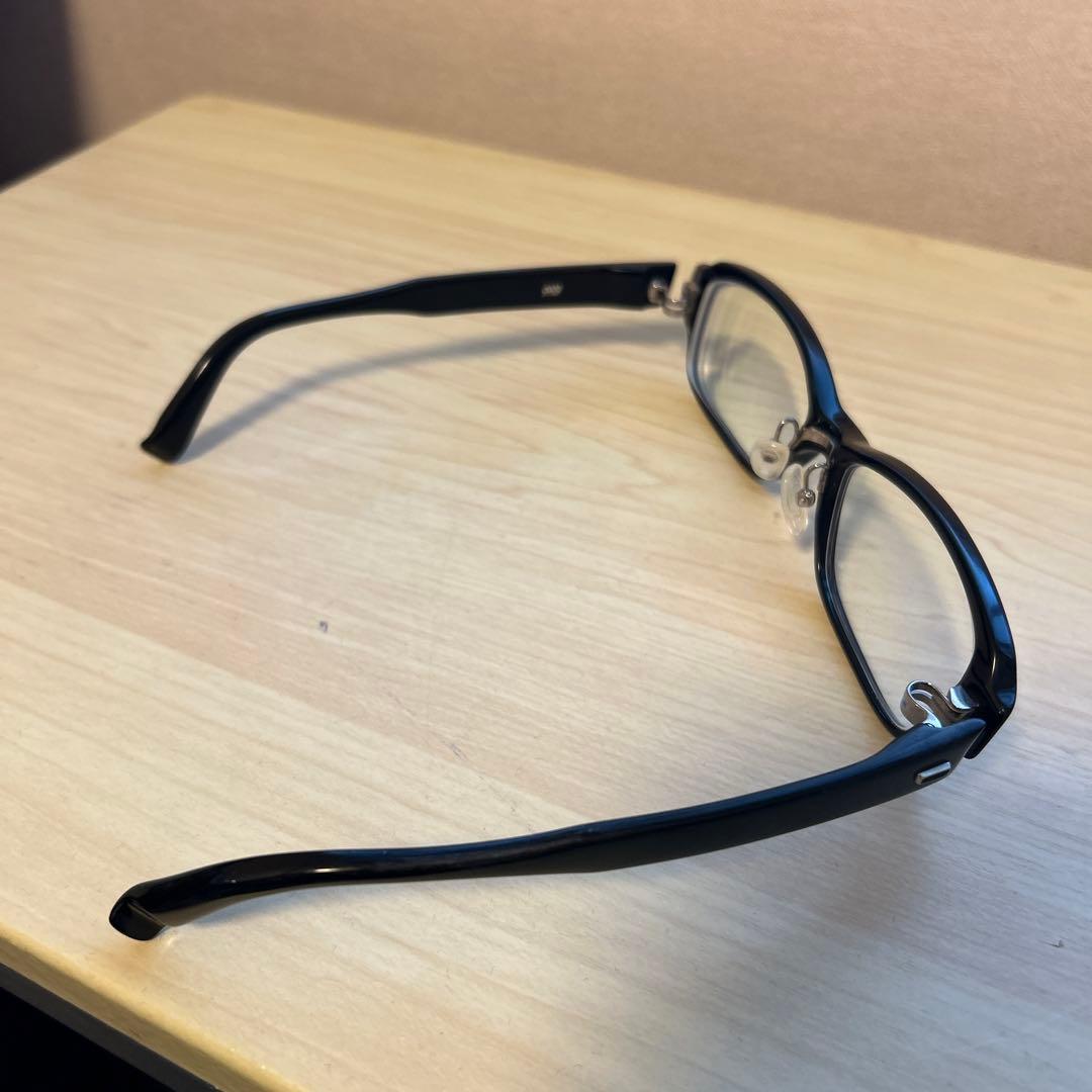 999.9 フォーナイン黒いフレームの度ありメガネ