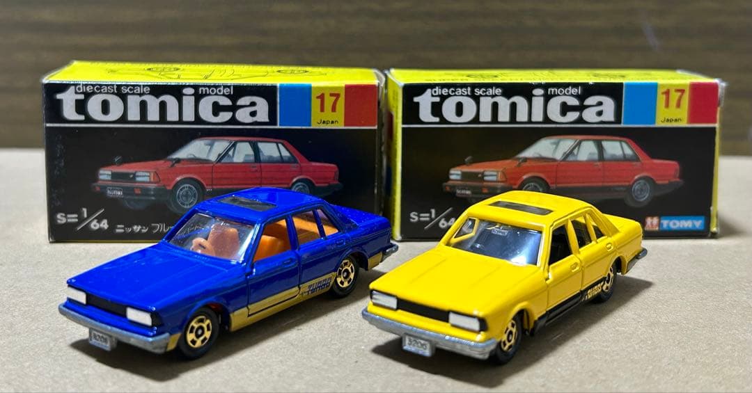 トミカ ニッサン ブルーバード 1800ターボSSS-XG 2台セット ミニカーショップ ケンボックス トミカ 黒箱☆17☆日産ブルーバード