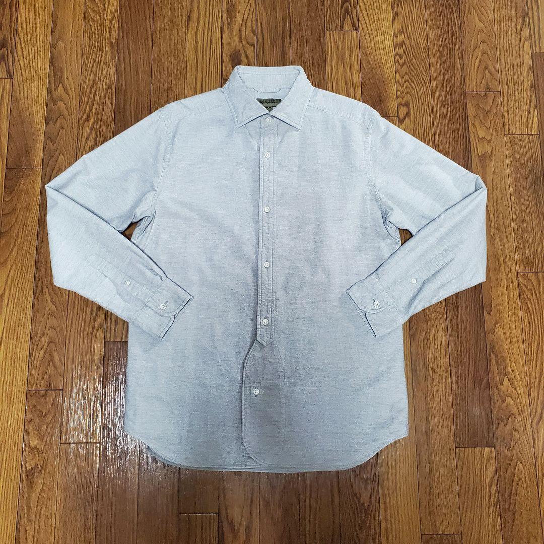 ナイジェルケーボン ブリティッシュオフィサーズシャツ 52 グレー