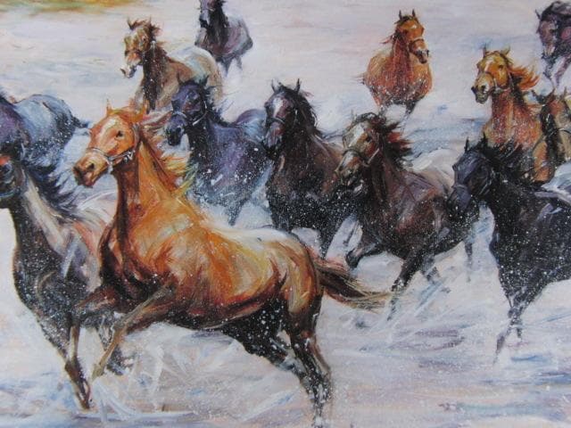 中畑艸人、「燿」、希少な画集の額装画、オーダーマット付・日本製新品