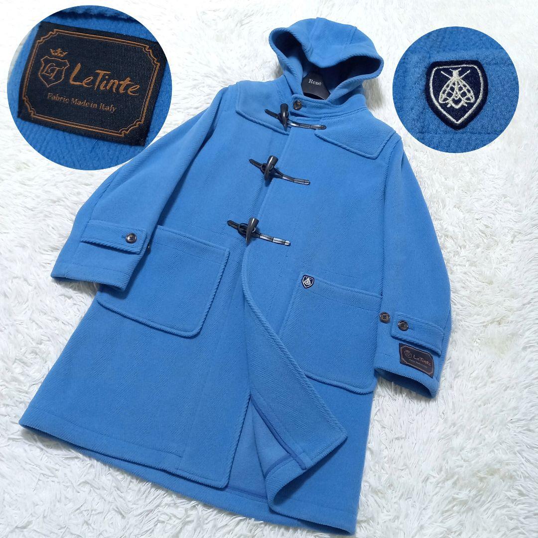 ●良品●　ORCIVAL　Le Tinte　ヘリンボーン　ダッフルコート　ブルー orcival オーチバル ヘリンボーンダッフルコート ネイビー LeTinte