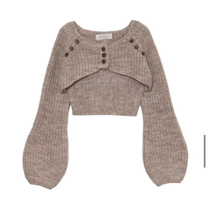 ANDMARY パフィニットセットカーディガン＆スカート ショップ