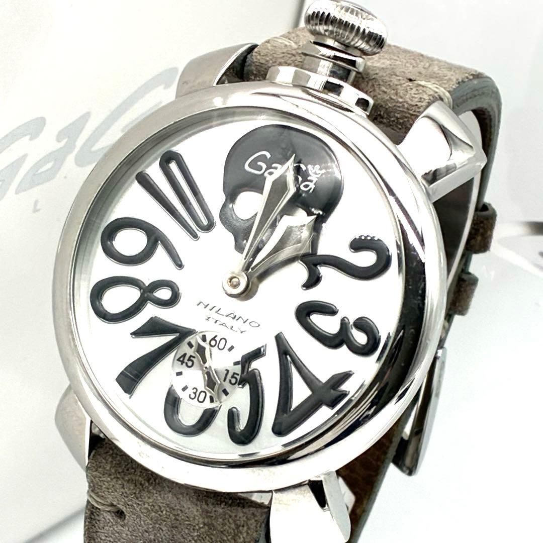 未使用級 ガガミラノ マヌアーレ48 アートコレクション 腕時計 スカル 箱付き マヌアーレ 未使用 GAGA MILANO ガガミラノ MANUALE 48 マヌアーレ48