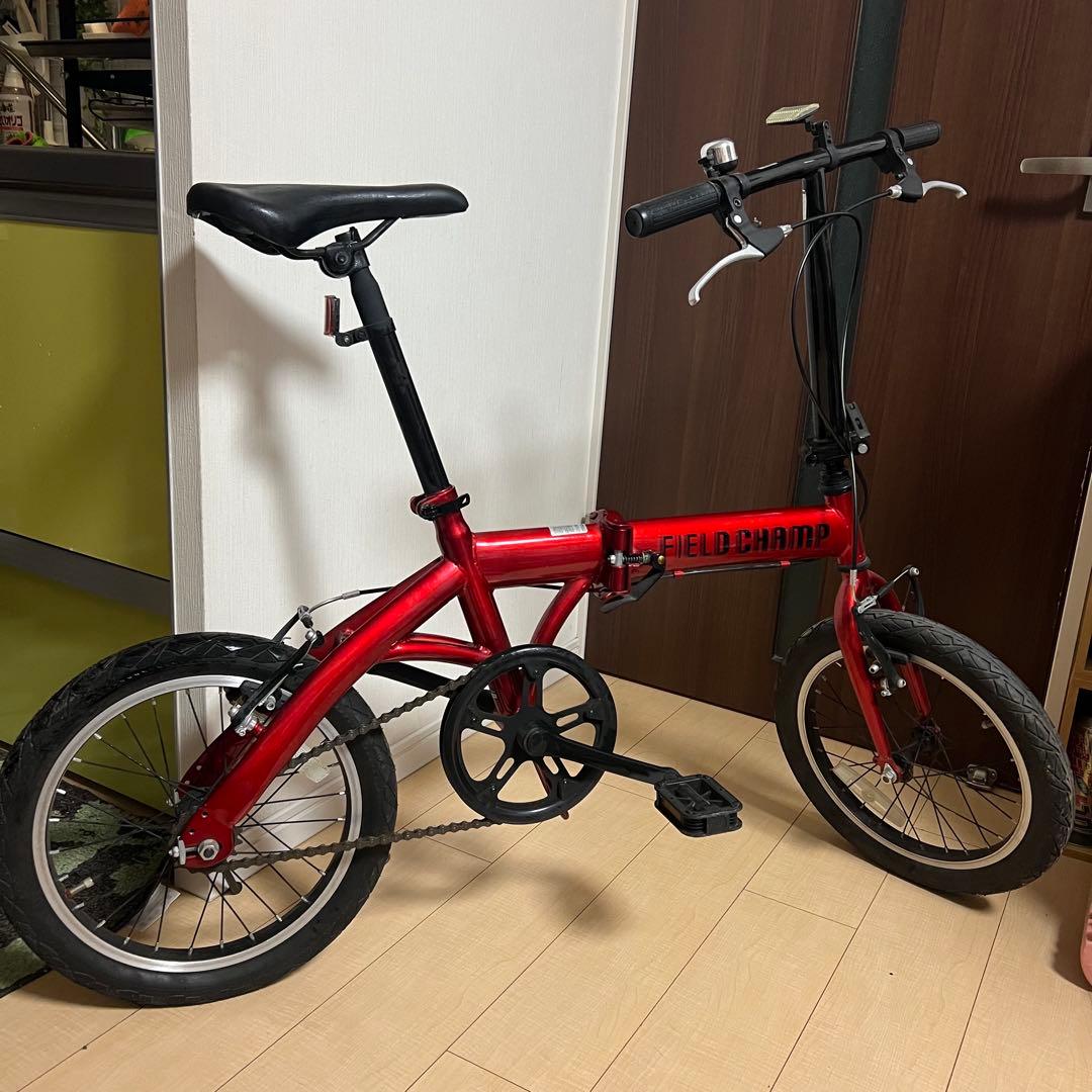 FIELD CHAMP 折り畳み自転車 折りたたみ自転車 FIELD CHAMP フィールドチャンプ レッド MG-FCP16RD