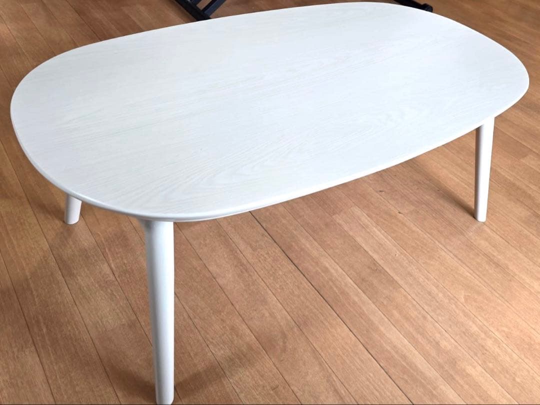 折りたたみこたつテーブル 90×50cm ホワイト