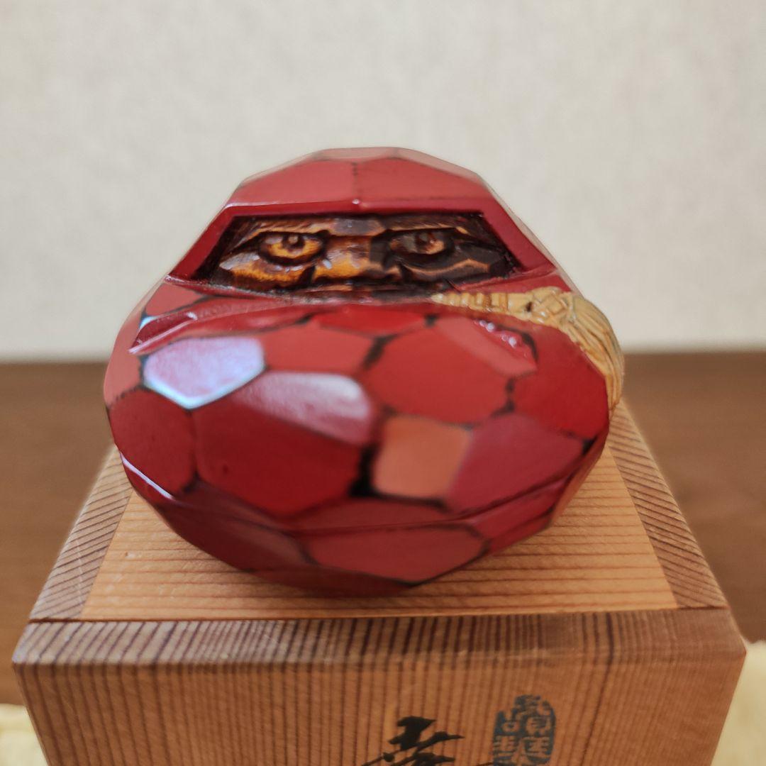 達磨香合 山中象堂 讃岐一刀彫 茶道具 共箱 - メルカリ