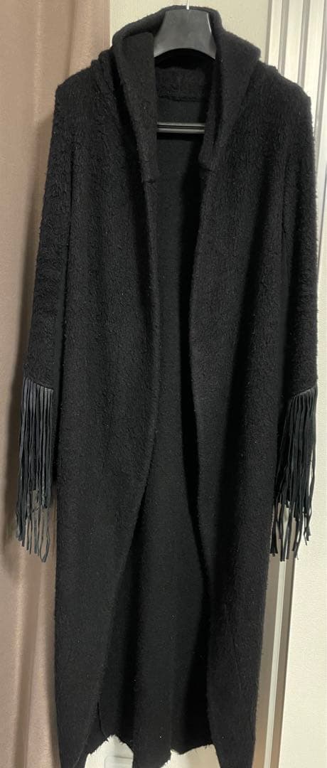 if six was nine BLACK HAWK ロング丈 IFSIXWASNINE / BLACK HAWK/LONG フリンジロングカーディガン 1