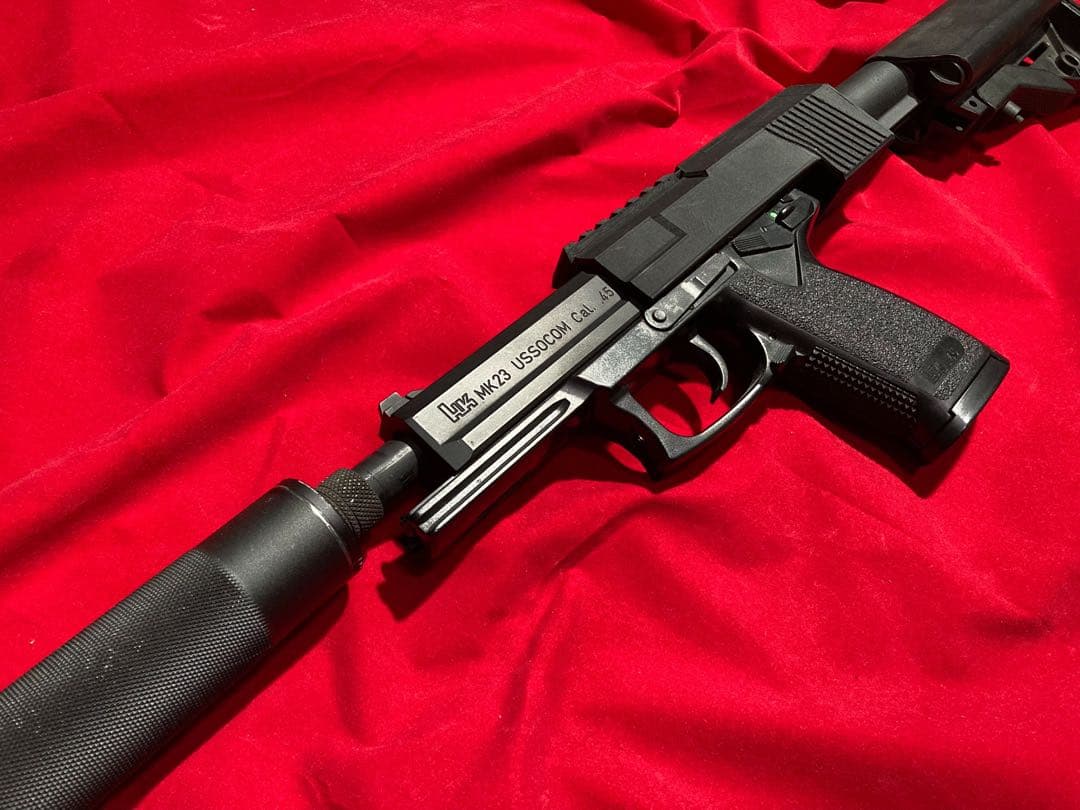 【究極の消音 カービン】SOCOM Mk23 本体のサプレッサー 究極の消音】SOCOM Mk23 ガスガン エアコキ 本体のサプレッサー - メルカリ