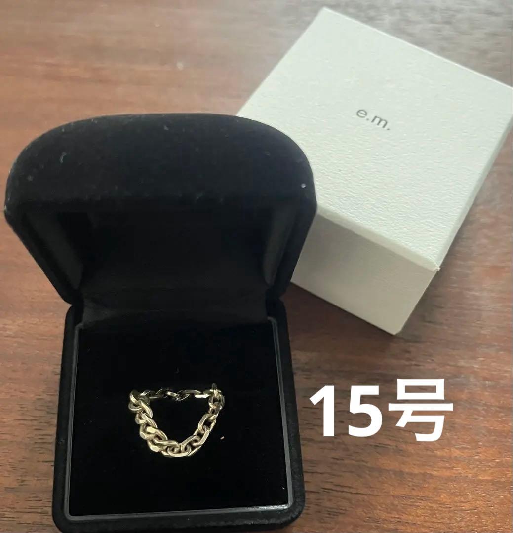 e.m. リング silver925 チェーン 15号 e.m.（イーエム） 指輪 リング SILVER925シンプルチェーンリング