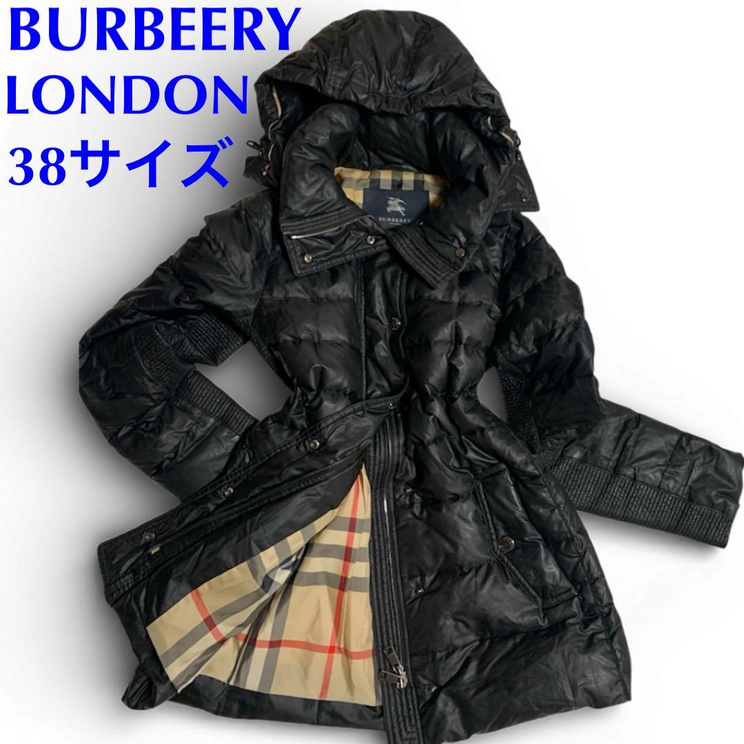 バーバリーロンドン ダウンコート ノバチェック フード脱着Mサイズ山陽商会