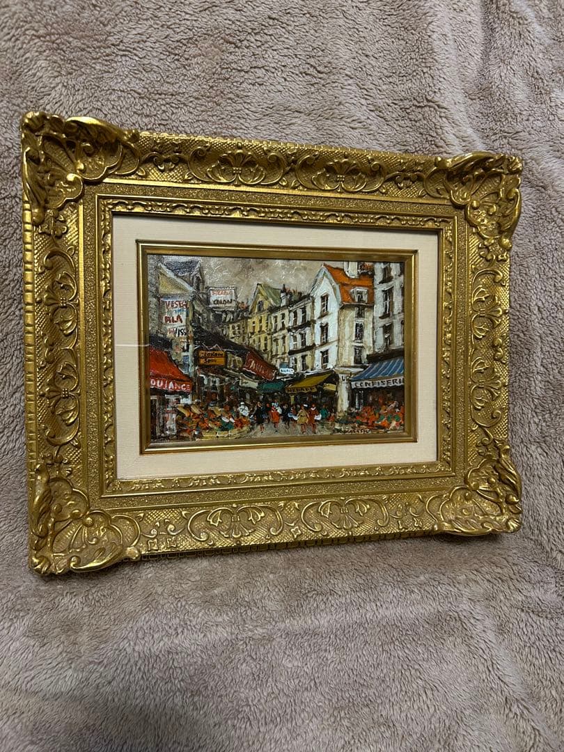 中西良招の油彩画、[ムクタール街] SMサイズ