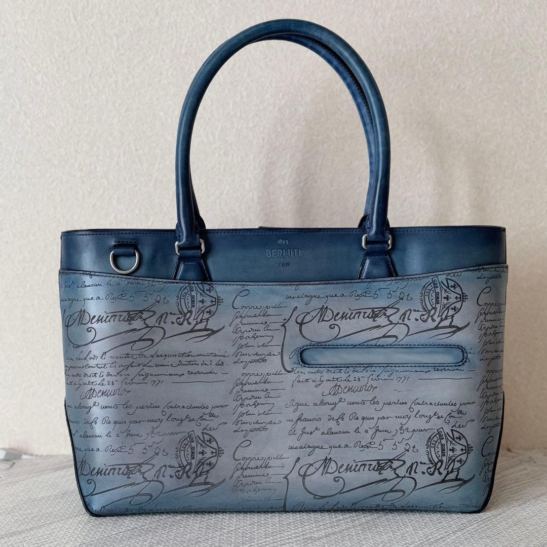 【新品未使用】BERLUTI　トゥジュールミニ　ストーンデニム【スタンプ4つ！】 最終値下げ】BERLUTI トゥジュール Xs ストーンデニム - メルカリ