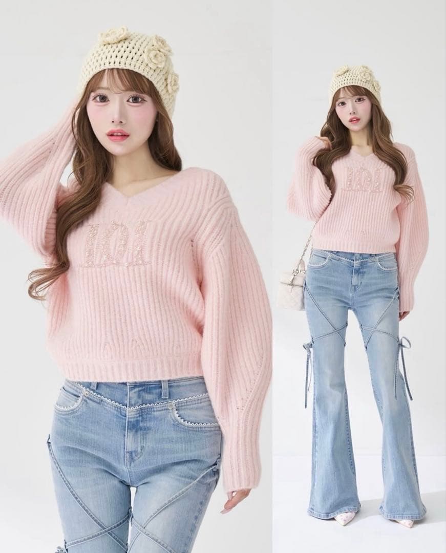 Darich ファンシービーズDDロゴボリュームニットトップス - メルカリ