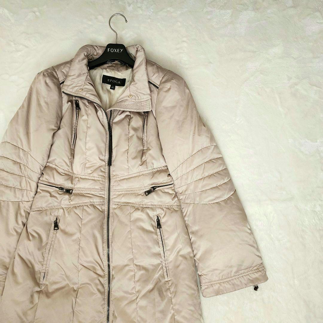 美品】EPOCA エポカ ロングダウンコート ベージュ 極暖 Aライン【L