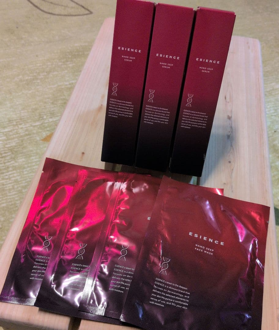 ESIENCE ナノシープセラム導入美容液3本　ナノシープフェイスマスク 4枚 Amazon.co.jp: ESIENCE ナノシープセラム 3本 (特典付き)【 韓国美容