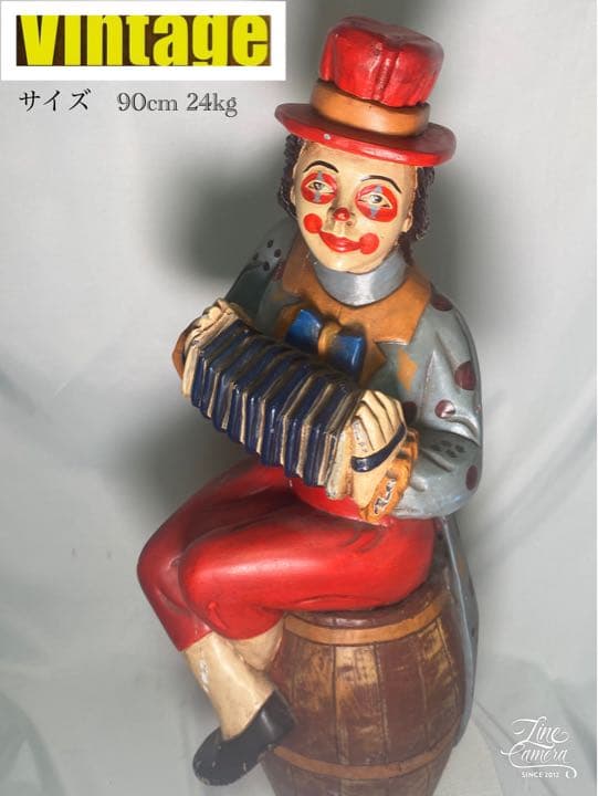 Q 1点物　輸入　大型　彫刻　ヴィンテージ　ピエロ