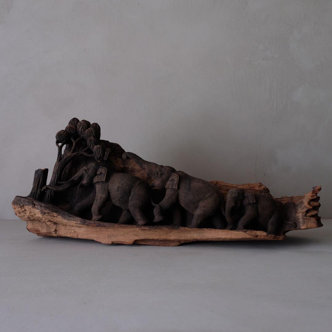 象の木彫　彫刻 オブジェ アート 芸術 美術 古道具 アンティーク 骨董 2026年最新】Yahoo!オークション -木彫 象(アンティーク、コレクション