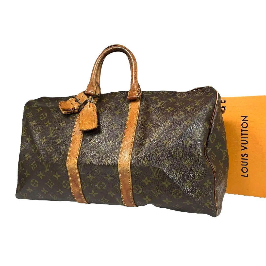 【鑑定済】ルイヴィトン　キーポル45　モノグラム　ボストンバッグ　旅行用バッグ