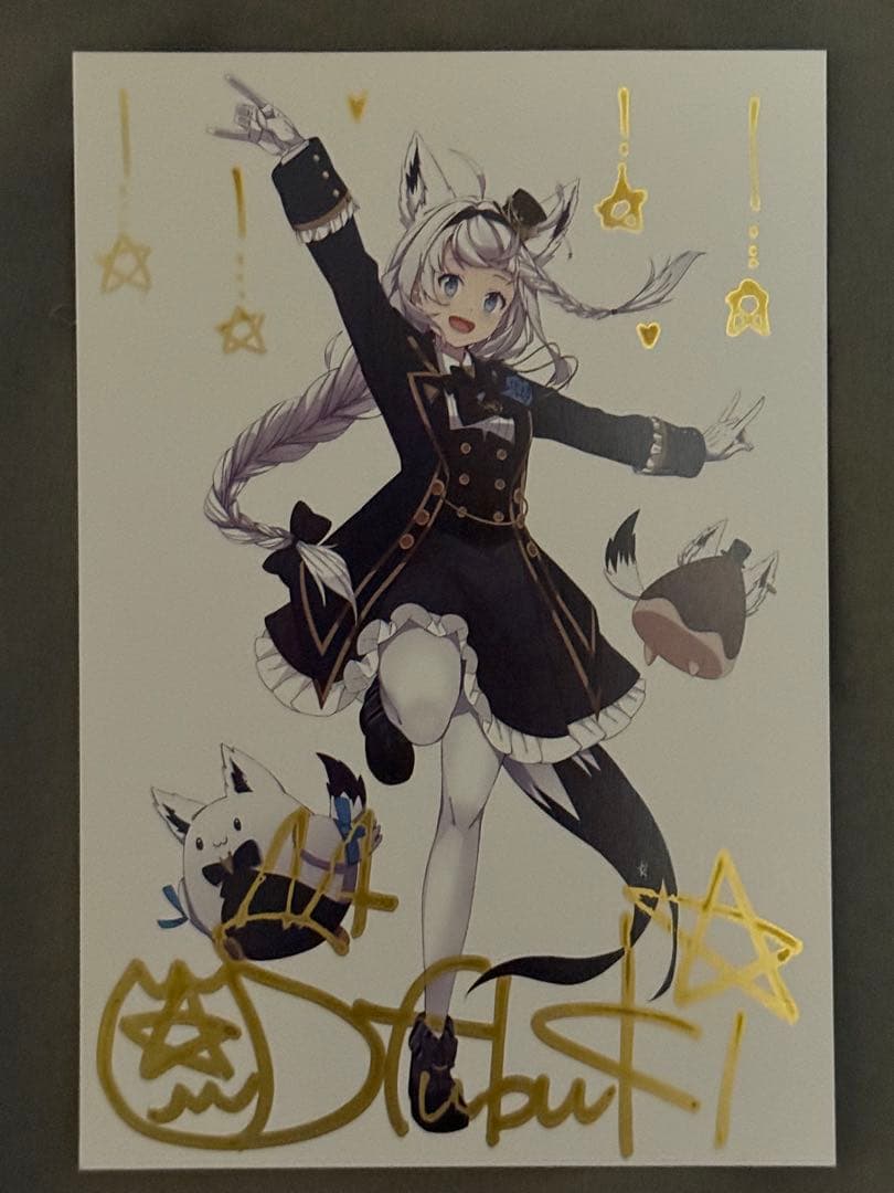 ホロライブ　白上フブキ　直筆サインポストカード2枚セット