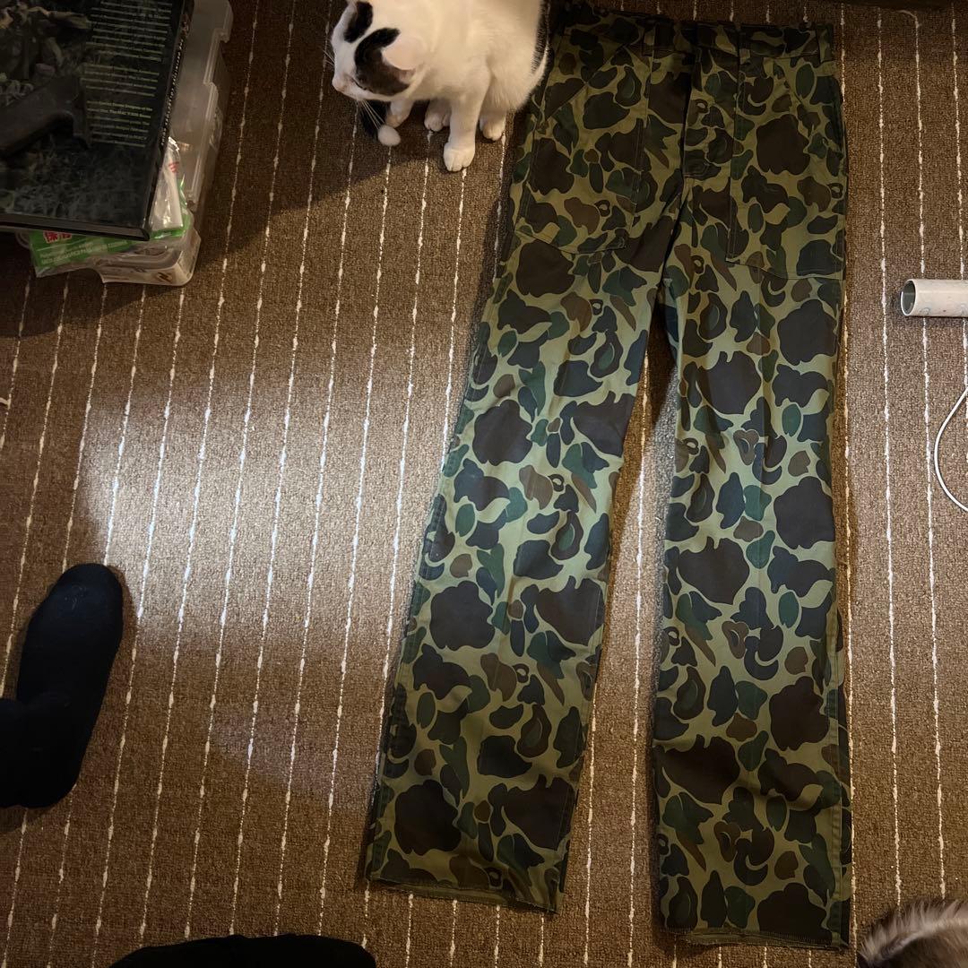 60S 70S ベトナム戦 ビンテージ 沖縄製 ダックハンターカモ パンツ
