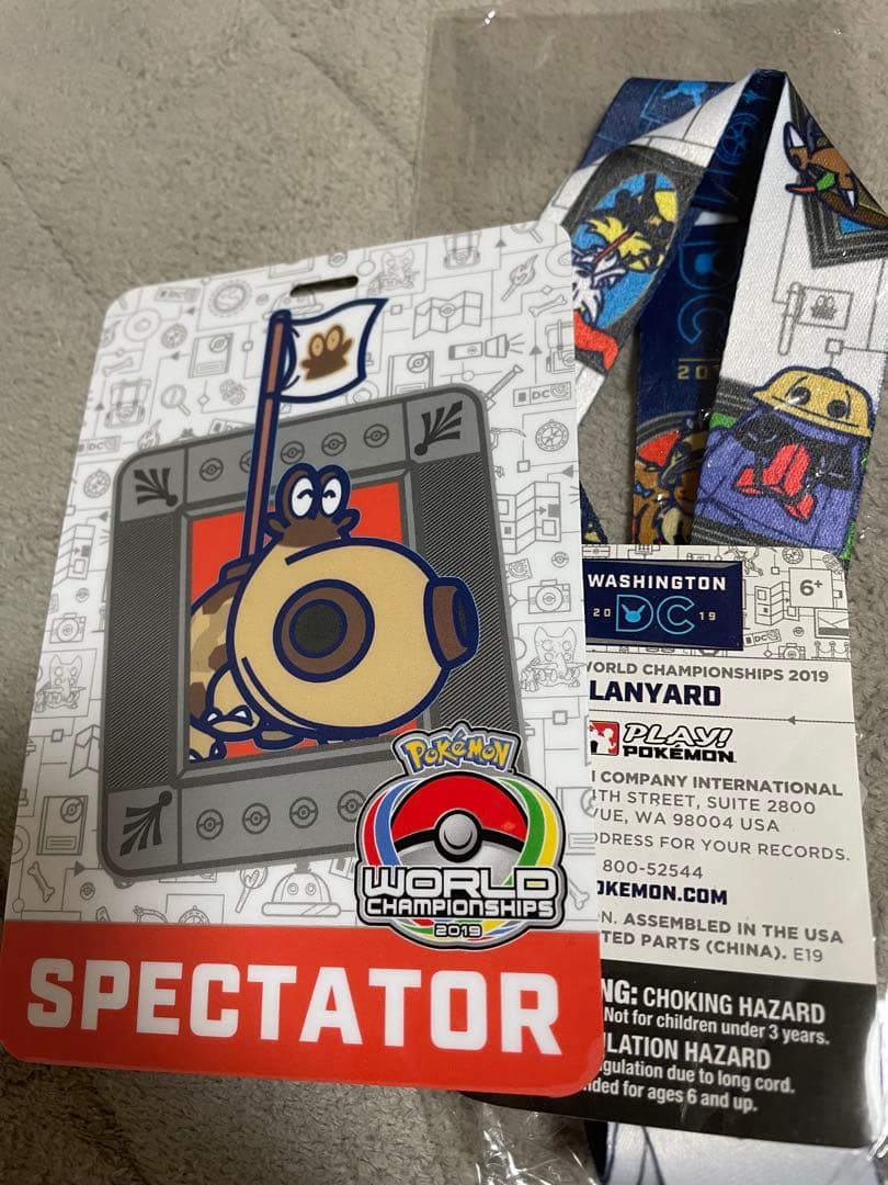 ポケモンWCS2019 ワシントン　観戦者パス&ストラップ