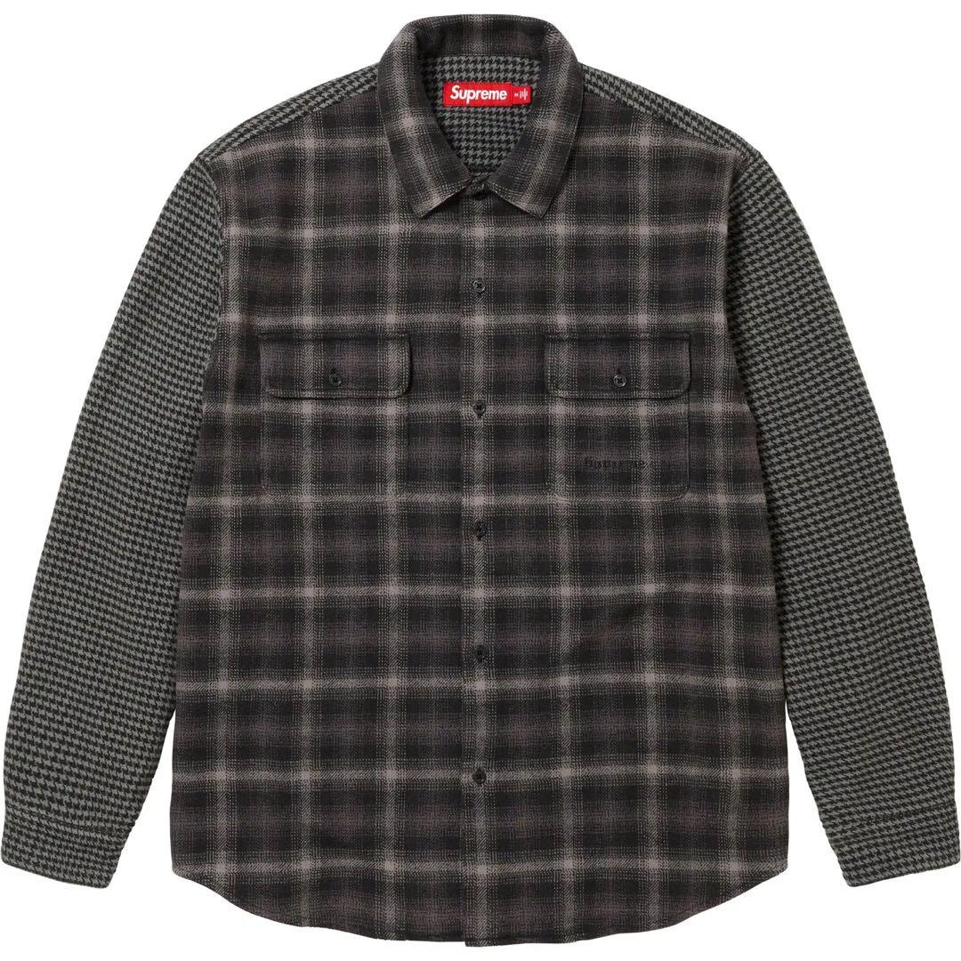 トップス supreme Houndstooth Plaid Flannel Shirt