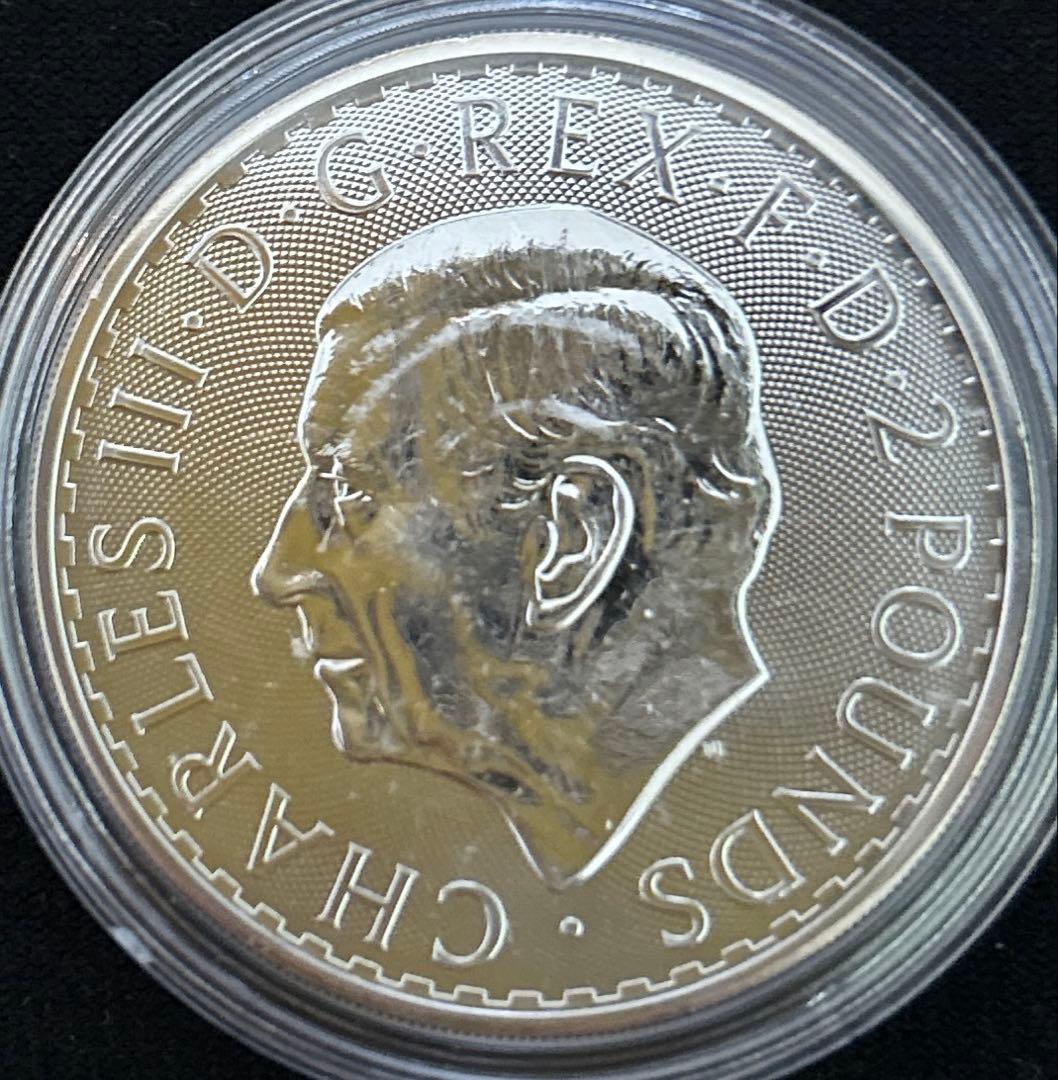 2023年 イギリス ブリタニア銀貨 (チャールズ3世) クリアケース付10枚