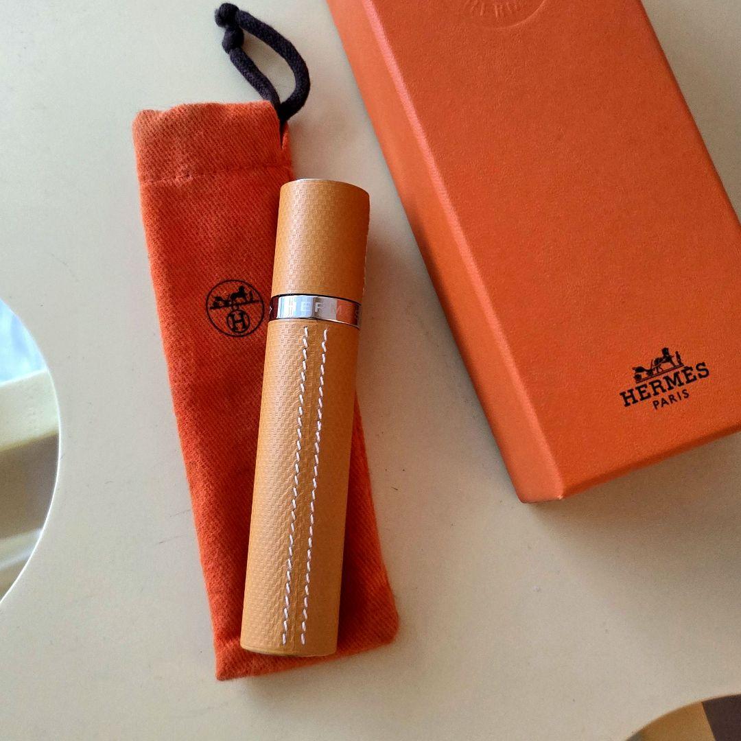 HERMES エルメス レフィラブル アトマイザー レザーケース ブラウン