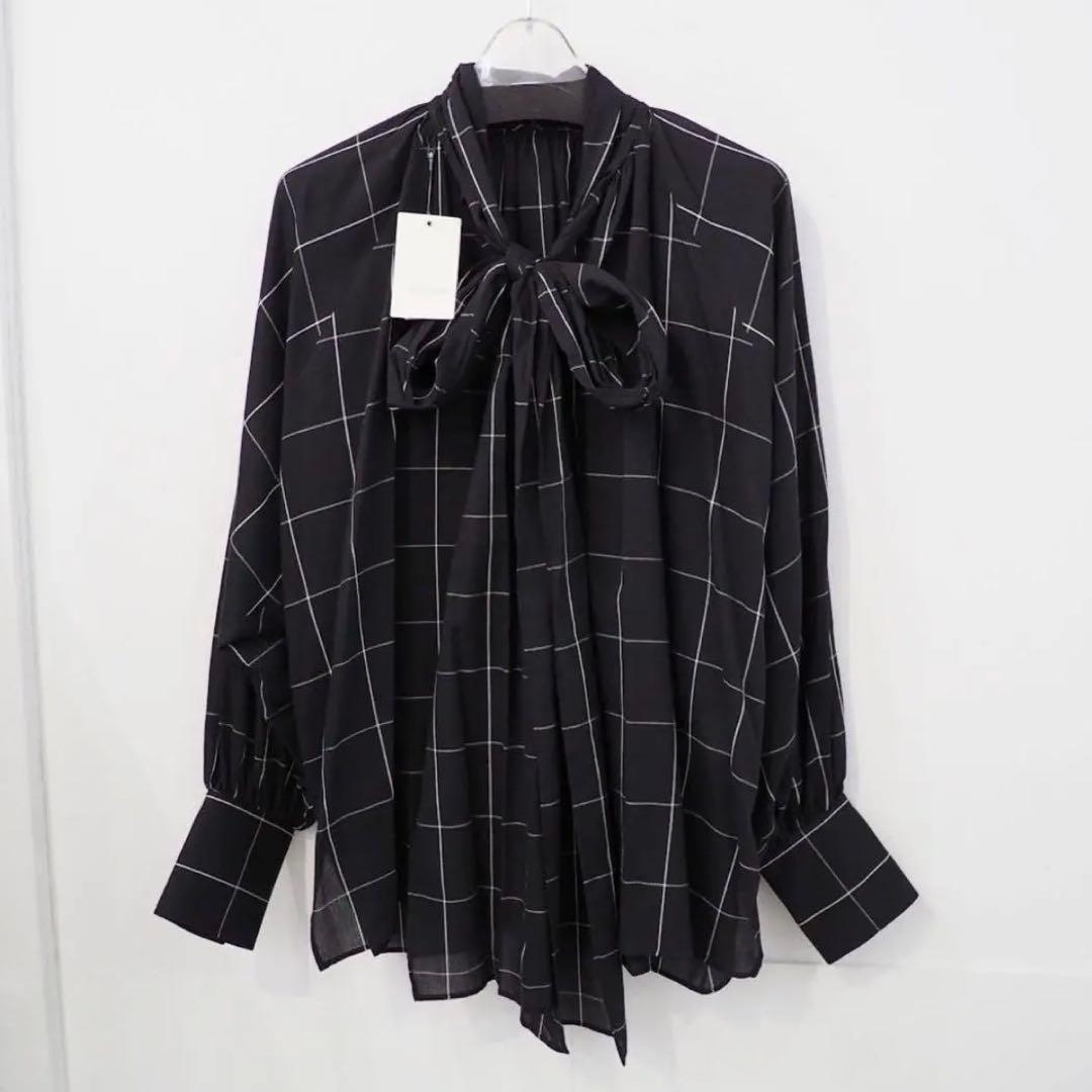 ウィムガゼット 24ss 春夏 シアー ボウタイブラウス　リボン シアーボウタイブラウス | Whim Gazette(ウィム ガゼット)レディース
