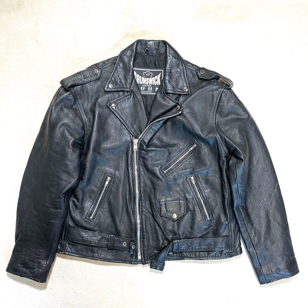 vintage brunswick ダブルライダース　レザージャケット　XXL