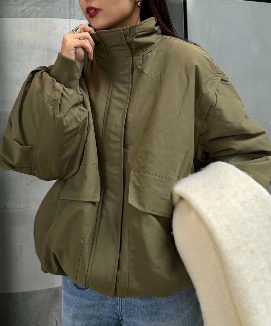 チャオパニックティピー BIGポケットスタンドワークアウター カーキ CIAOPANIC TYPY（チャオパニックティピー）の「【軽くて暖かい/マルチ