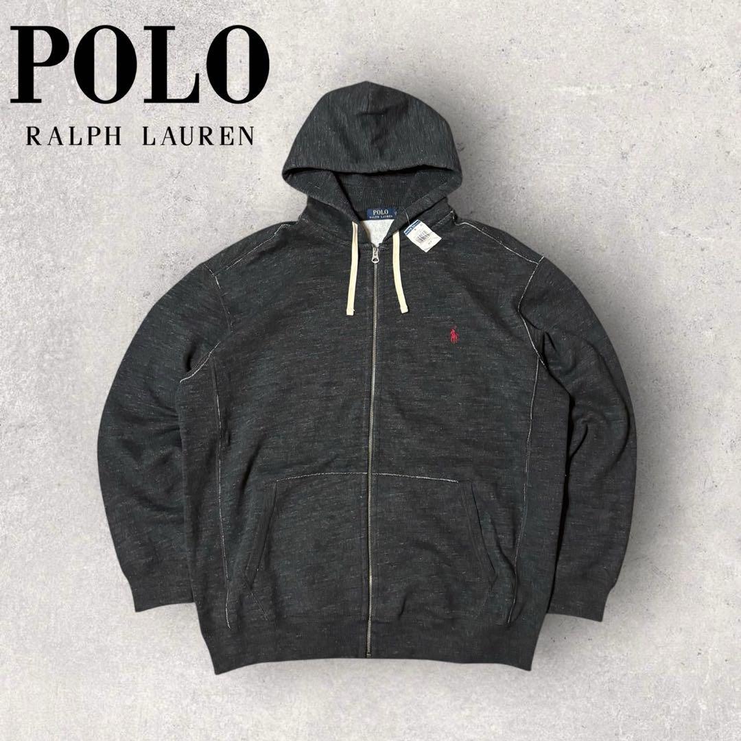 【ポロラルフローレン】ジップパーカー　裏地サーマル　2XL タグ付き　p