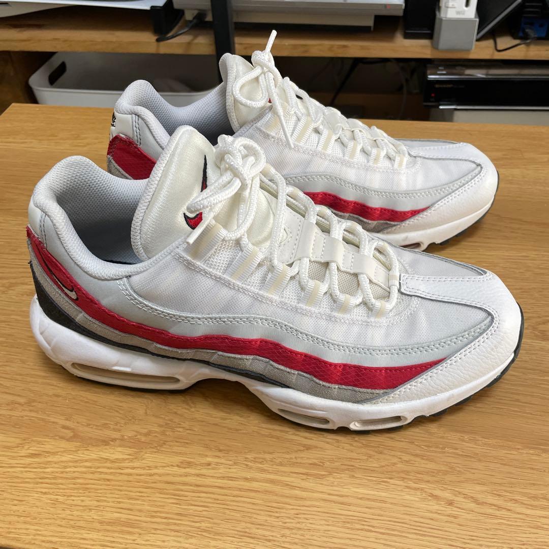 中古NIKE AIR MAX 95 White/Red/Grey 28cm