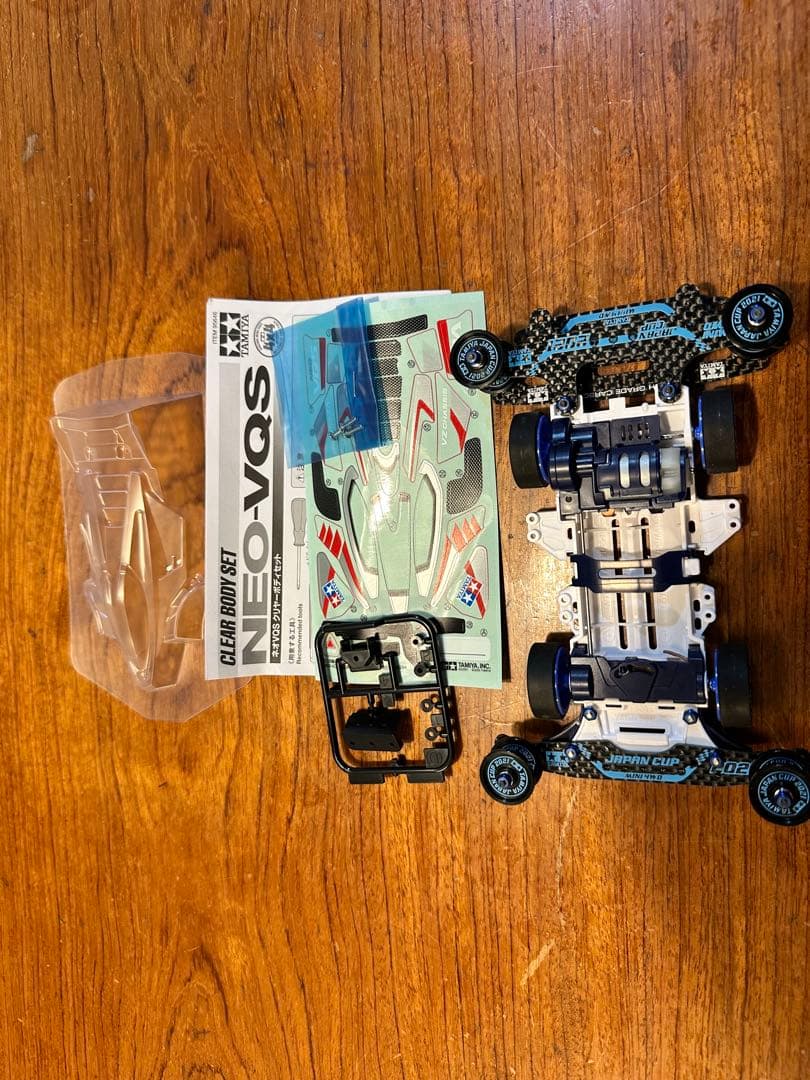 ミニ四駆 NEO-VQS クリヤーボディ　 95648 vzシャーシ　セット ネオVQS クリヤーボディセット | タミヤ