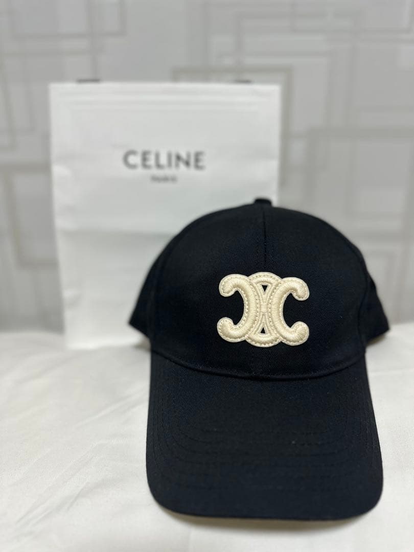 美品‼︎ CELINEセリーヌ ベースボールキャップ ブラック