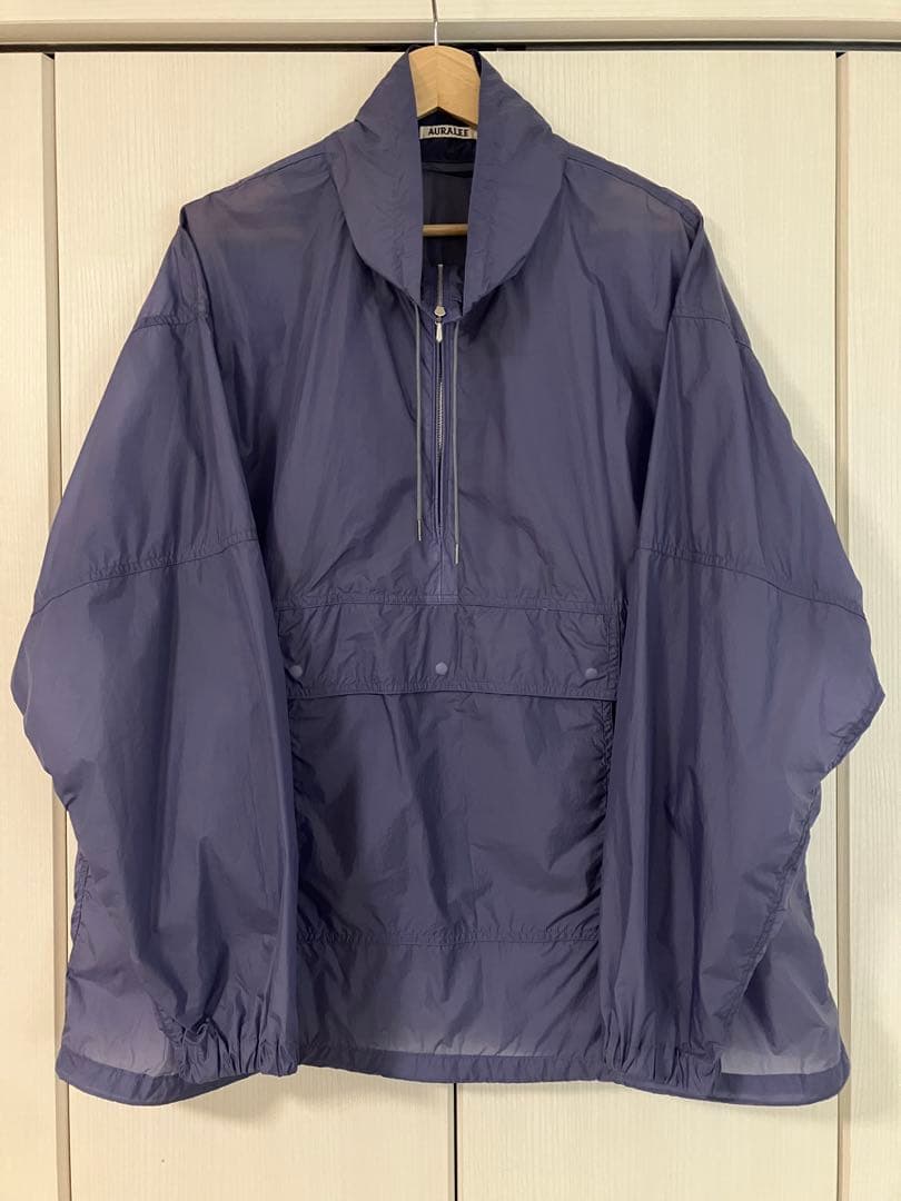 【AURALEE】ナイロンアノラック ライトパープル